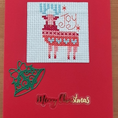 'Joy' Reindeer Christmas Card