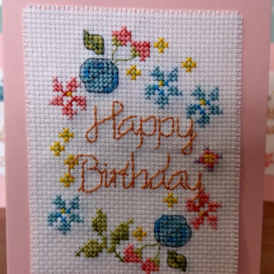 Floral 'Happy Birthday' Card