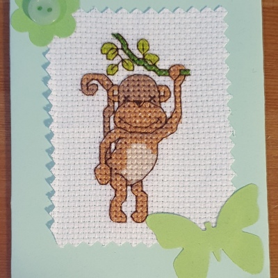 Hanging Monkey Card